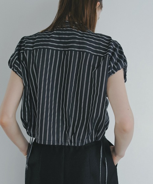 トップス manof STRIPE SHORT TOPS STRIPE SHORT TOPS（シャツ/ブラウス）｜MANOF（マノフ）の