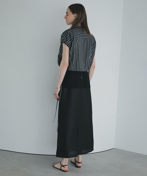 MANOF(マノフ)の「STRIPE SHORT TOPS(シャツ/ブラウス・レディース・ライトブルー/ブラック/ホワイト・FREE)」の22枚目の写真