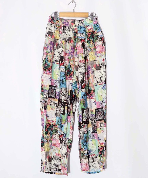 152653：コラージュ・キノコ柄 2柄展開パンツ（デニムパンツ