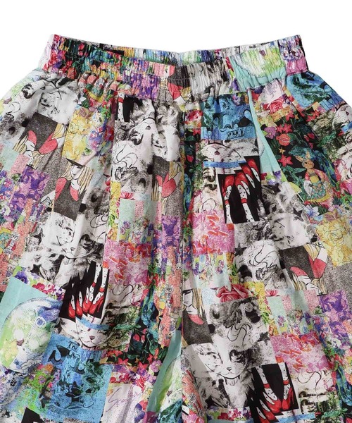 152653：コラージュ・キノコ柄 2柄展開パンツ（デニムパンツ