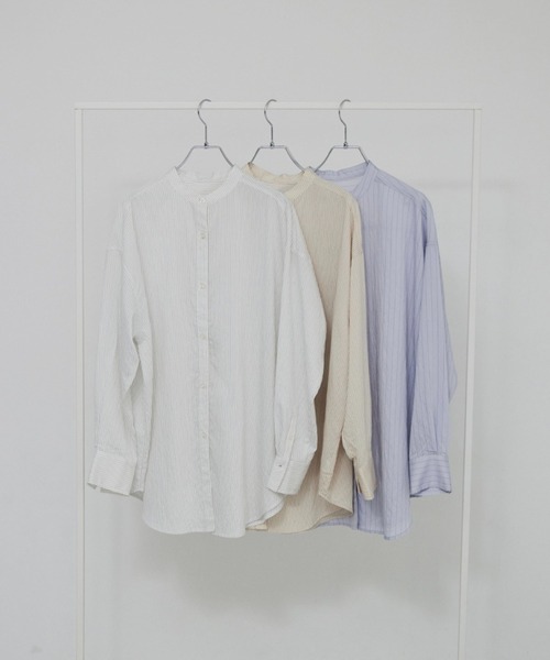 lit(リット)の「Stripe Over Shirt(シャツ/ブラウス・レディース・オフホワイト/アイボリー/サックスブルー・FREE)」の20枚目の写真