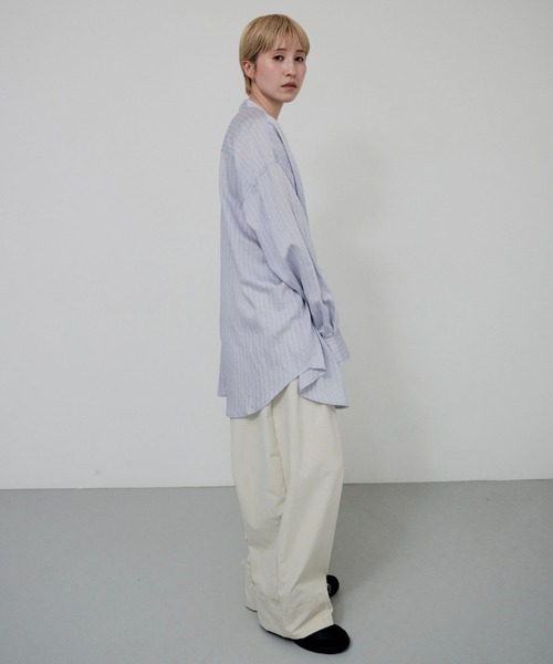 lit(リット)の「Stripe Over Shirt(シャツ/ブラウス・レディース・オフホワイト/アイボリー/サックスブルー・FREE)」の15枚目の写真