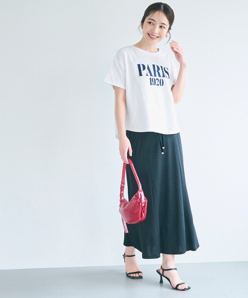 coca(coca)(コカ)の「テールカットロゴTシャツ(Tシャツ/カットソー・レディース・アイボリー/ライトブルー/マスタード/ネイビー・S/M/L)」の18枚目の写真