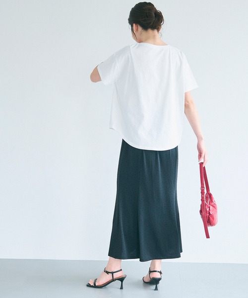 coca(coca)(コカ)の「テールカットロゴTシャツ(Tシャツ/カットソー・レディース・アイボリー/ライトブルー/マスタード/ネイビー・S/M/L)」の13枚目の写真
