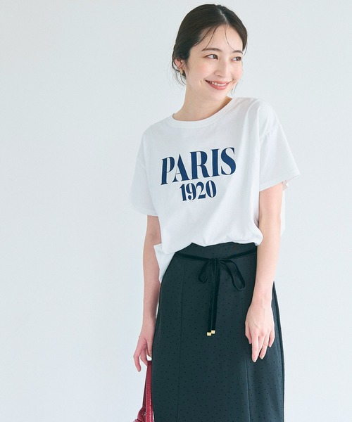 coca(coca)(コカ)の「テールカットロゴTシャツ(Tシャツ/カットソー・レディース・アイボリー/ライトブルー/マスタード/ネイビー・S/M/L)」の6枚目の写真