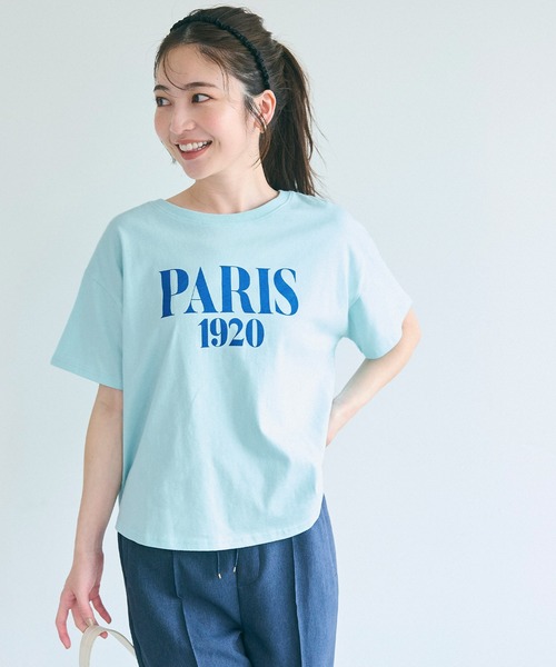coca(coca)(コカ)の「テールカットロゴTシャツ(Tシャツ/カットソー・レディース・アイボリー/ライトブルー/マスタード/ネイビー・S/M/L)」の17枚目の写真