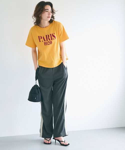 coca(coca)(コカ)の「テールカットロゴTシャツ(Tシャツ/カットソー・レディース・アイボリー/ライトブルー/マスタード/ネイビー・S/M/L)」の16枚目の写真