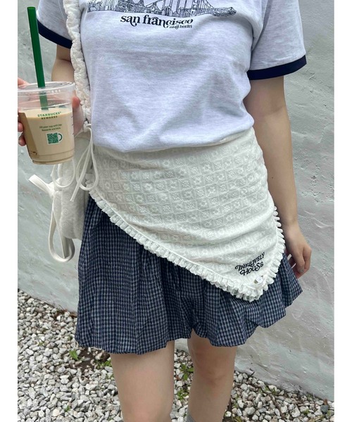 PHILLY(フィリー)の「【PHILLY】チェックバルーンスカート(スカート・レディース・ホワイト/ネイビー・FREE)」の13枚目の写真