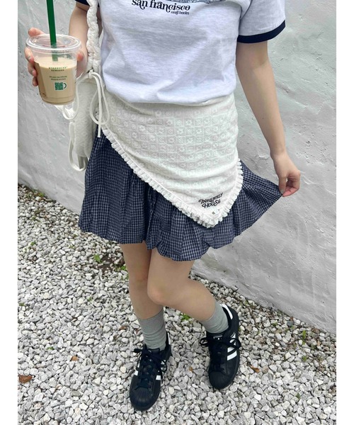 PHILLY(フィリー)の「【PHILLY】チェックバルーンスカート(スカート・レディース・ホワイト/ネイビー・FREE)」の12枚目の写真