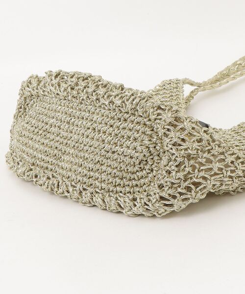 MAISON mou(メゾンムー)の「【Swaraj/スワラージ】手編みのメタリックマクラメ・OVAL TOTE(トートバッグ・レディース・ピンク系その他/ゴールド/ブラック・FREE)」の5枚目の写真
