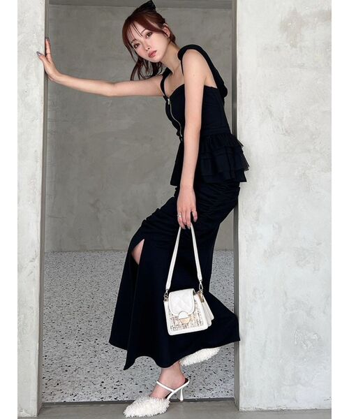 RESEXXY(リゼクシー)の「ギャザーマーメイドスカート【セットアップ着用可能】(スカート・レディース・ライトグレー/チャコールグレー/ブラック・FREE)」の22枚目の写真