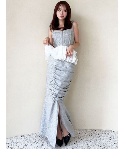 RESEXXY(リゼクシー)の「ギャザーマーメイドスカート【セットアップ着用可能】(スカート・レディース・ライトグレー/チャコールグレー/ブラック・FREE)」の18枚目の写真