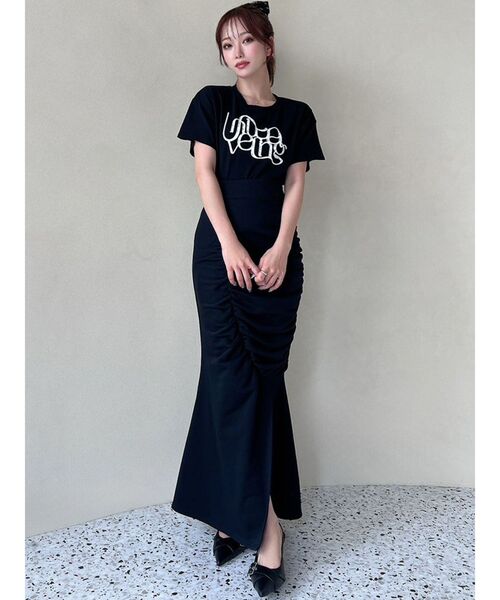 RESEXXY(リゼクシー)の「ギャザーマーメイドスカート【セットアップ着用可能】(スカート・レディース・ライトグレー/チャコールグレー/ブラック・FREE)」の16枚目の写真