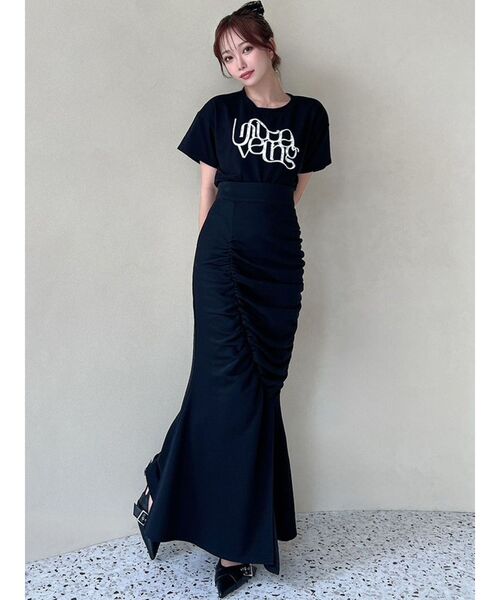 RESEXXY(リゼクシー)の「ギャザーマーメイドスカート【セットアップ着用可能】(スカート・レディース・ライトグレー/チャコールグレー/ブラック・FREE)」の15枚目の写真