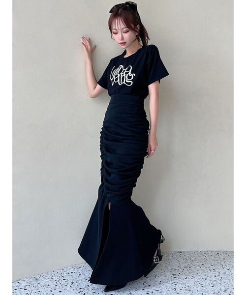 RESEXXY(リゼクシー)の「ギャザーマーメイドスカート【セットアップ着用可能】(スカート・レディース・ライトグレー/チャコールグレー/ブラック・FREE)」の14枚目の写真