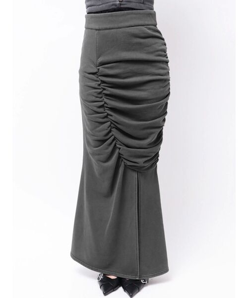 RESEXXY(リゼクシー)の「ギャザーマーメイドスカート【セットアップ着用可能】(スカート・レディース・ライトグレー/チャコールグレー/ブラック・FREE)」の8枚目の写真