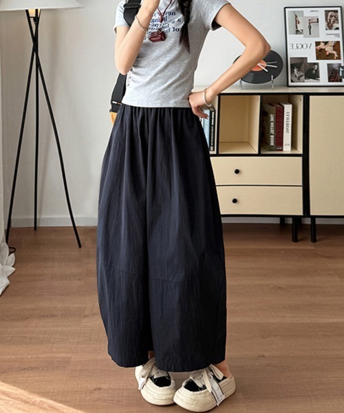 ONEP STAR(ワンピスター)の「ハイウエストワイドパンツ(その他パンツ・レディース・ネイビー/サンドグレー/ホワイト/ブルー・MEDIUM)」の3枚目の写真