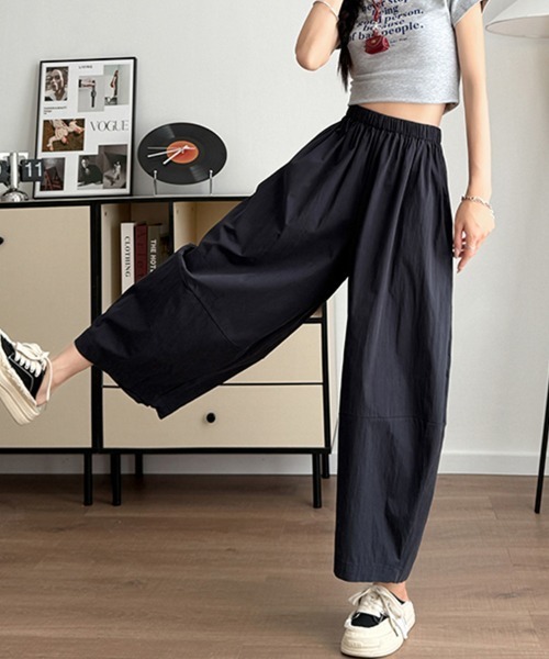 ONEP STAR(ワンピスター)の「ハイウエストワイドパンツ(その他パンツ・レディース・ネイビー/サンドグレー/ホワイト/ブルー・MEDIUM)」の9枚目の写真