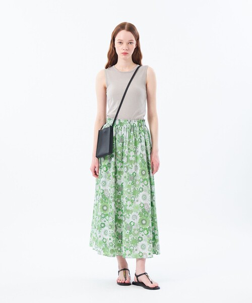 MACKINTOSH PHILOSOPHY（ﾏｯｷﾝﾄｯｼｭ ﾌｨﾛｿﾌｨｰ）の「リバティギャザースカート（スカート・レディース・グリーン/ライトブルー・36/38/34）」の6枚目の写真