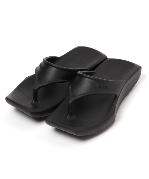 muleboy(ミュールボーイ)の「【muleboy(ミュールボーイ)】SQUARE X(サンダル・メンズ・ブラック/オフホワイト・26/27)」の2枚目の写真