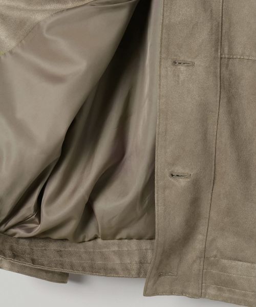 JEANASIS（ジーナシス）の「ステッチスエードジャケット/496853（ブルゾン・レディース・ブラウン/グレイッシュベージュ・FREE）」の9枚目の写真