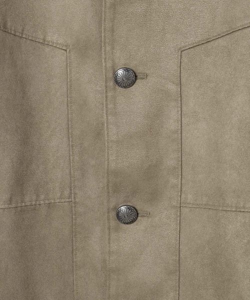 JEANASIS（ジーナシス）の「ステッチスエードジャケット/496853（ブルゾン・レディース・ブラウン/グレイッシュベージュ・FREE）」の11枚目の写真