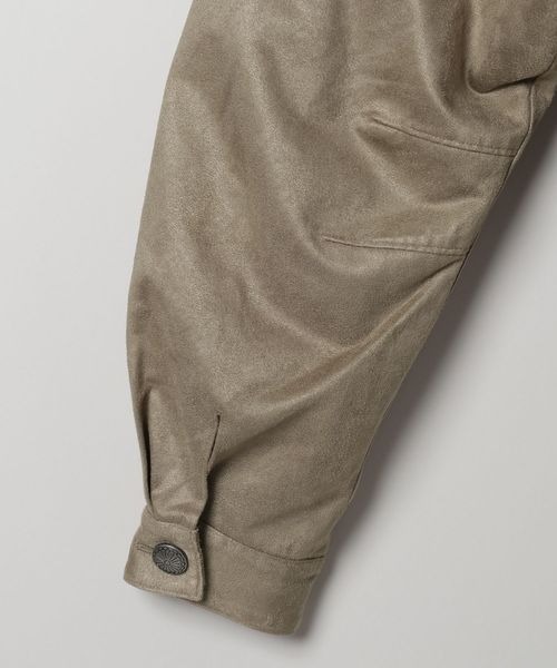 JEANASIS（ジーナシス）の「ステッチスエードジャケット/496853（ブルゾン・レディース・ブラウン/グレイッシュベージュ・FREE）」の6枚目の写真