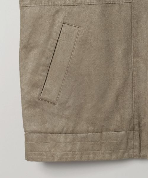 JEANASIS（ジーナシス）の「ステッチスエードジャケット/496853（ブルゾン・レディース・ブラウン/グレイッシュベージュ・FREE）」の7枚目の写真