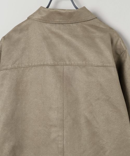 JEANASIS（ジーナシス）の「ステッチスエードジャケット/496853（ブルゾン・レディース・ブラウン/グレイッシュベージュ・FREE）」の10枚目の写真