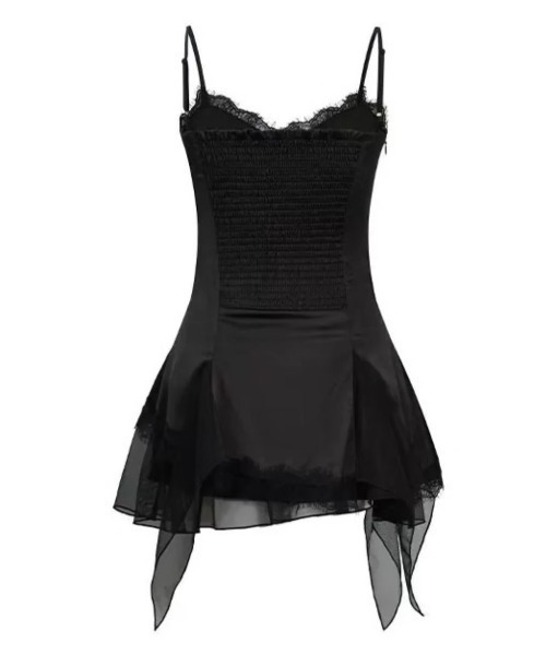 Cest Nous】Satin Lace Camisole Dress / 【セヌー】サテン