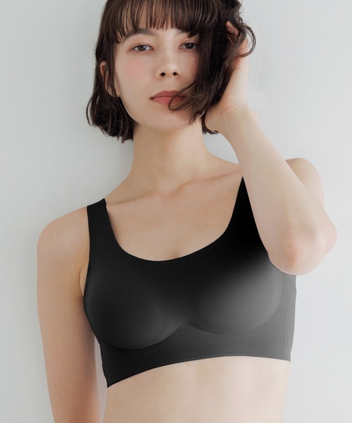 BAMBI WATER（バンビウォーター）の「【昼夜兼用】ノンワイヤーなのにホールド力抜群 外出時もおうちでも 1日中使える ナイトブラ シームレス セットアップ可能（ナイトブラ・レディース・ネイビー/ベージュ/スモークピンク/グレイッシュベージュ/ブルーグレー/ピンクベージュ/ブラック・XXL/XL/L/M/S）」の2枚目の写真