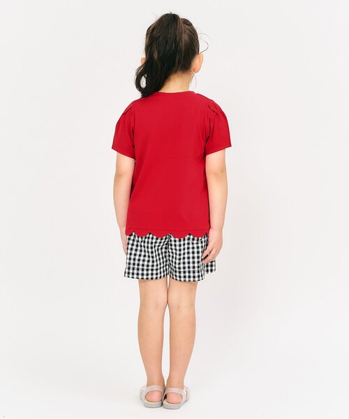 apres les cours（アプレレクール）の「【接触冷感/ジュニア対応】裾スカラップアソートTシャツ（Tシャツ/カットソー・キッズ・その他2/アイボリー/ネイビー/レッド・110/100/90/140/130/80/120）」の8枚目の写真