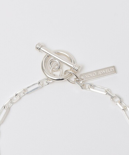XOLO（ショロ）の「XOLO: MIX CUT LINK BRACELET 3mm（ブレスレット・メンズ・シルバー・ONE SIZE）」の4枚目の写真