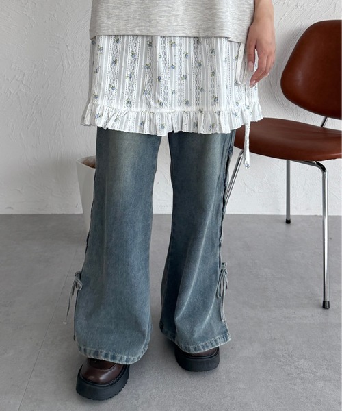 kutir（クティール）の「2way 小花柄リボンフリルビスチェ（その他トップス・レディース・アイボリー/オフホワイト/ライトグリーン・FREE）」の16枚目の写真