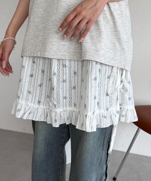 kutir（クティール）の「2way 小花柄リボンフリルビスチェ（その他トップス・レディース・アイボリー/オフホワイト/ライトグリーン・FREE）」の15枚目の写真