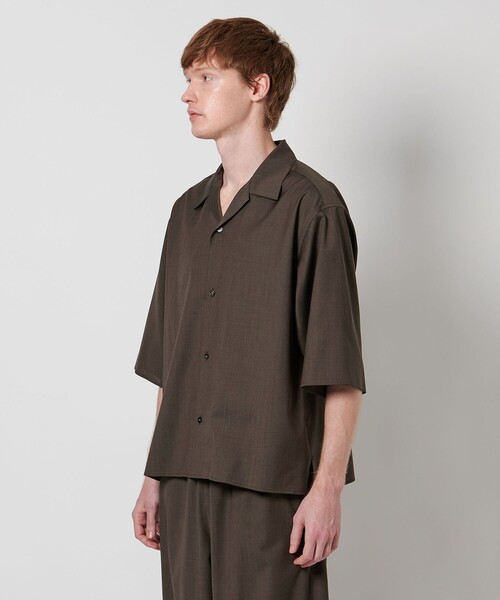 LOEFF（ロエフ）の「＜LOEFF＞トロピカルウール オープンカラー シャツ MEN’S（シャツ/ブラウス・メンズ・ブラウン系/ブラック・1/2）」の22枚目の写真