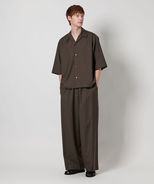 LOEFF（ロエフ）の「＜LOEFF＞トロピカルウール オープンカラー シャツ MEN’S（シャツ/ブラウス・メンズ・ブラウン系/ブラック・1/2）」の21枚目の写真