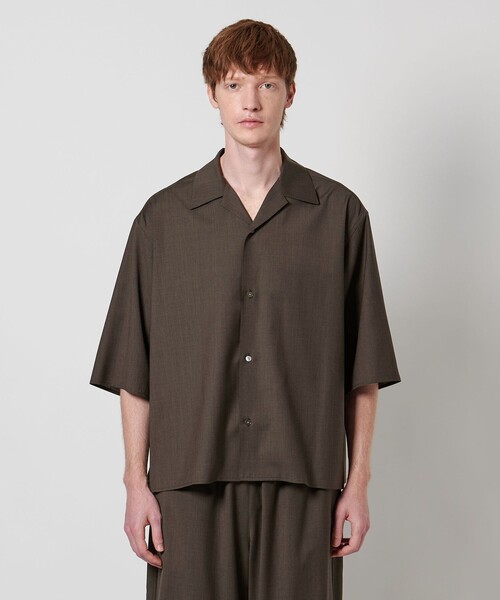 LOEFF（ロエフ）の「＜LOEFF＞トロピカルウール オープンカラー シャツ MEN’S（シャツ/ブラウス・メンズ・ブラウン系/ブラック・1/2）」の16枚目の写真