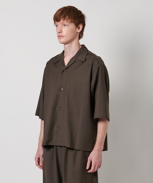 LOEFF（ロエフ）の「＜LOEFF＞トロピカルウール オープンカラー シャツ MEN’S（シャツ/ブラウス・メンズ・ブラウン系/ブラック・1/2）」の15枚目の写真