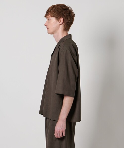 LOEFF（ロエフ）の「＜LOEFF＞トロピカルウール オープンカラー シャツ MEN’S（シャツ/ブラウス・メンズ・ブラウン系/ブラック・1/2）」の14枚目の写真
