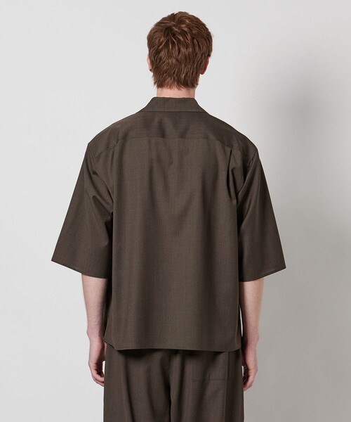 LOEFF（ロエフ）の「＜LOEFF＞トロピカルウール オープンカラー シャツ MEN’S（シャツ/ブラウス・メンズ・ブラウン系/ブラック・1/2）」の13枚目の写真