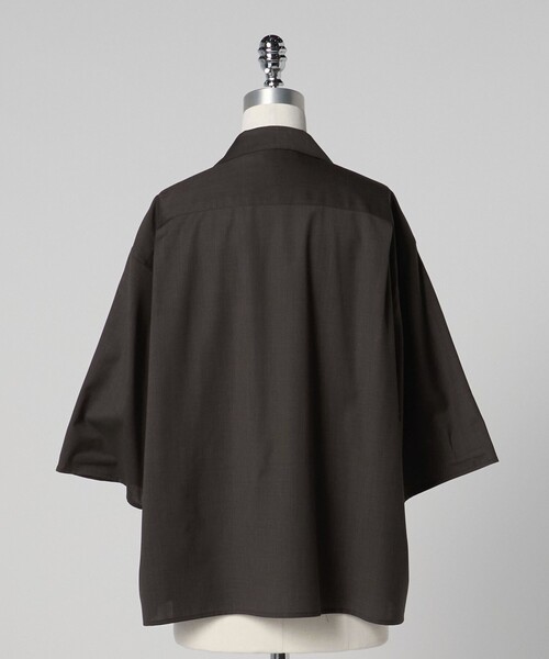 LOEFF（ロエフ）の「＜LOEFF＞トロピカルウール オープンカラー シャツ MEN’S（シャツ/ブラウス・メンズ・ブラウン系/ブラック・1/2）」の12枚目の写真