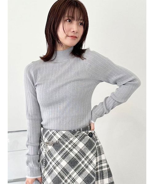 ニット セーター ランダムリブラメニットトップス レディース ランダムリブラメニットトップス（ニット/セーター）｜LILY