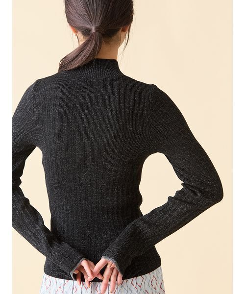 LILY BROWN(リリーブラウン)の「ランダムリブラメニットトップス(ニット/セーター・レディース・レッド/ピンク/ミント/グレー/ブラック・F)」の10枚目の写真