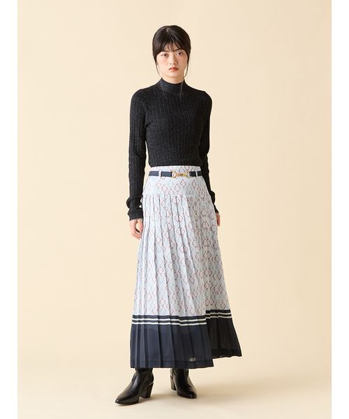 LILY BROWN(リリーブラウン)の「ランダムリブラメニットトップス(ニット/セーター・レディース・レッド/ピンク/ミント/グレー/ブラック・F)」の16枚目の写真