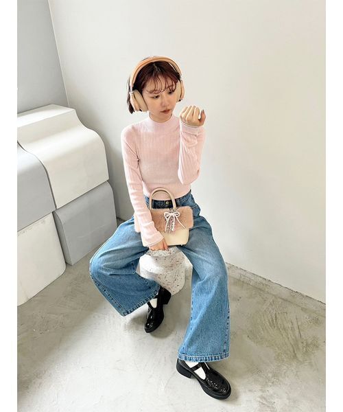 ニット セーター ランダムリブラメニットトップス レディース ランダムリブラメニットトップス（ニット/セーター）｜LILY