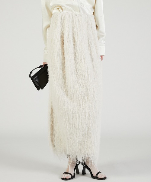 PRANK PROJECT（プランクプロジェクト）の「2WAYシャギーバルーンスカート / 2-Way Shaggy Balloon Skirt（スカート・レディース・ブラック/ホワイト・FREE）」の9枚目の写真