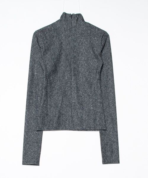 G.V.G.V.(ジーヴィージーヴィー)の「TWEED PRINTED HIGH NECK TOP(Tシャツ/カットソー・レディース・ブラック・ONE SIZE)」の10枚目の写真