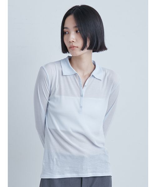 期間限定お値下げ　MIESROHE シアーフライスポロカットトップス シアーフライスポロカットトップス（Tシャツ/カットソー）｜MIESROHE