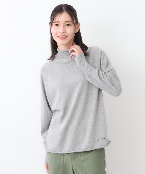LAURA ASHLEY(ローラアシュレイ)の「【日本製/ワンマイルウエア】コンパクトヤーン ハイネックプルオーバー(ニット/セーター・レディース・ワインレッド/アイボリー/グレー・38)」の8枚目の写真